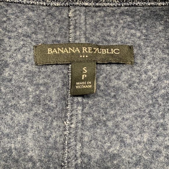 Banana Republic Asymmetrical Sweater Jacket Small Navy Blue/White Mix - Picture 7 of 12